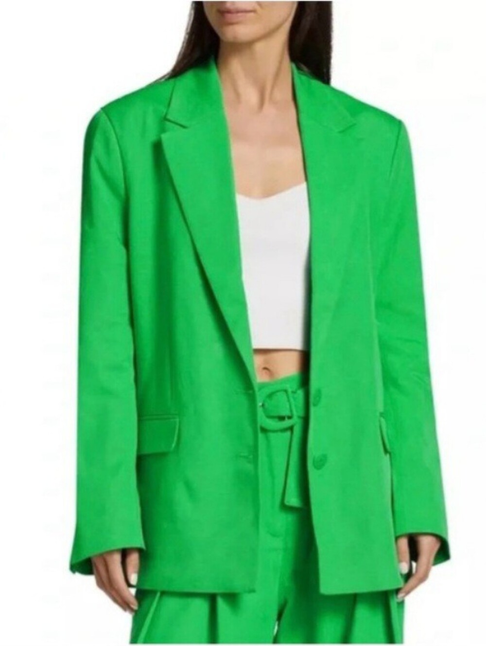 FARM Rio Bright Green Oversized Blazer
